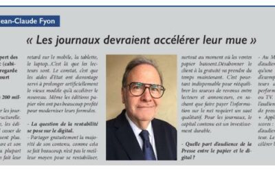 Interview à L’Opinion : « Les journaux devraient accélérer leur mue »