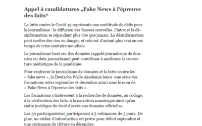 Maroc : formations de la Deutsche Welle Akademie au data journalisme